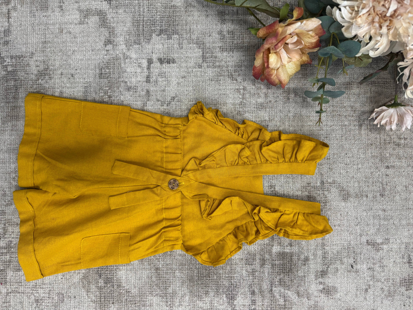 Florence Dungaree - Yellow